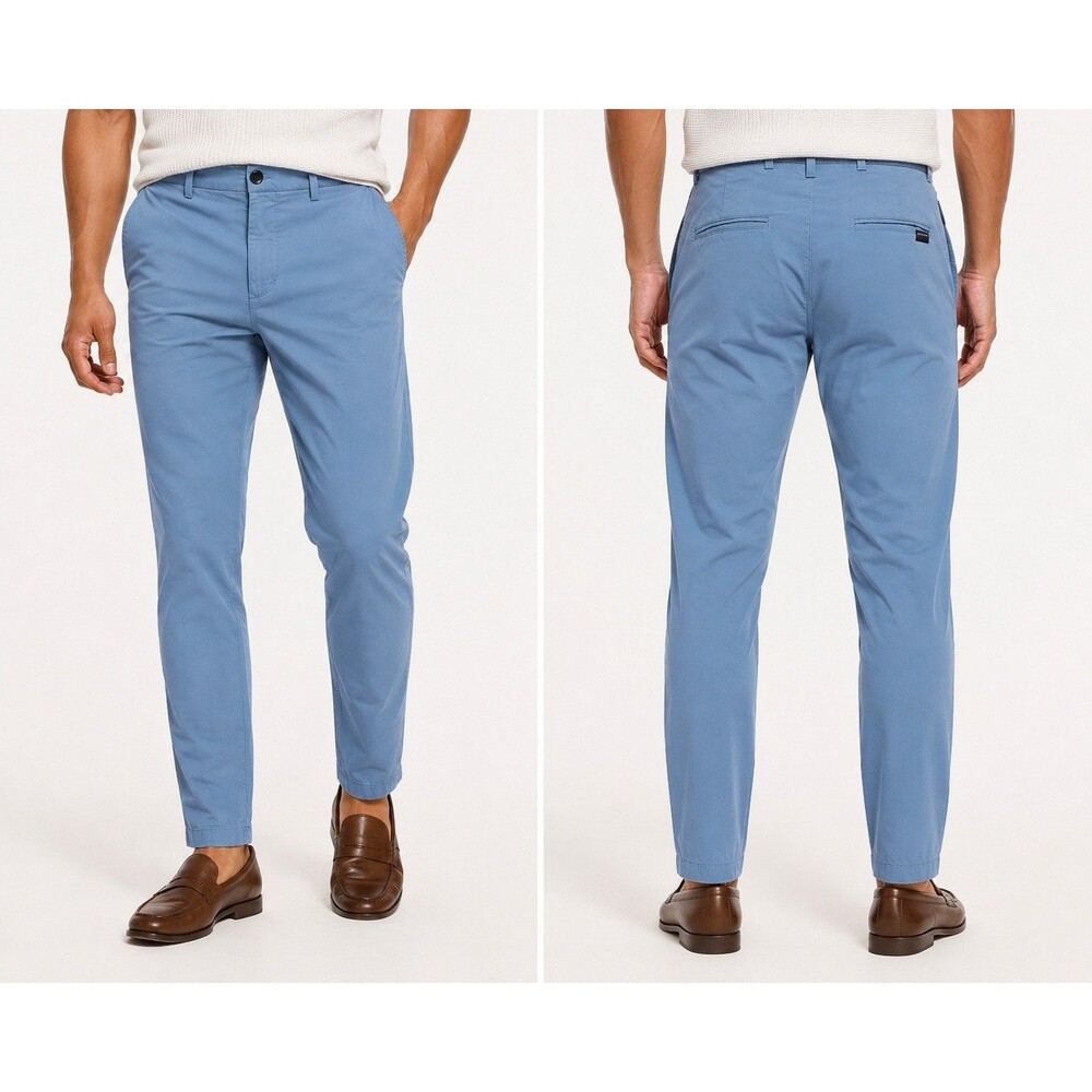 7 For All Mankind Adrien Chino Mens 36 Light Blue Regular Slim Tapered Pants NWT